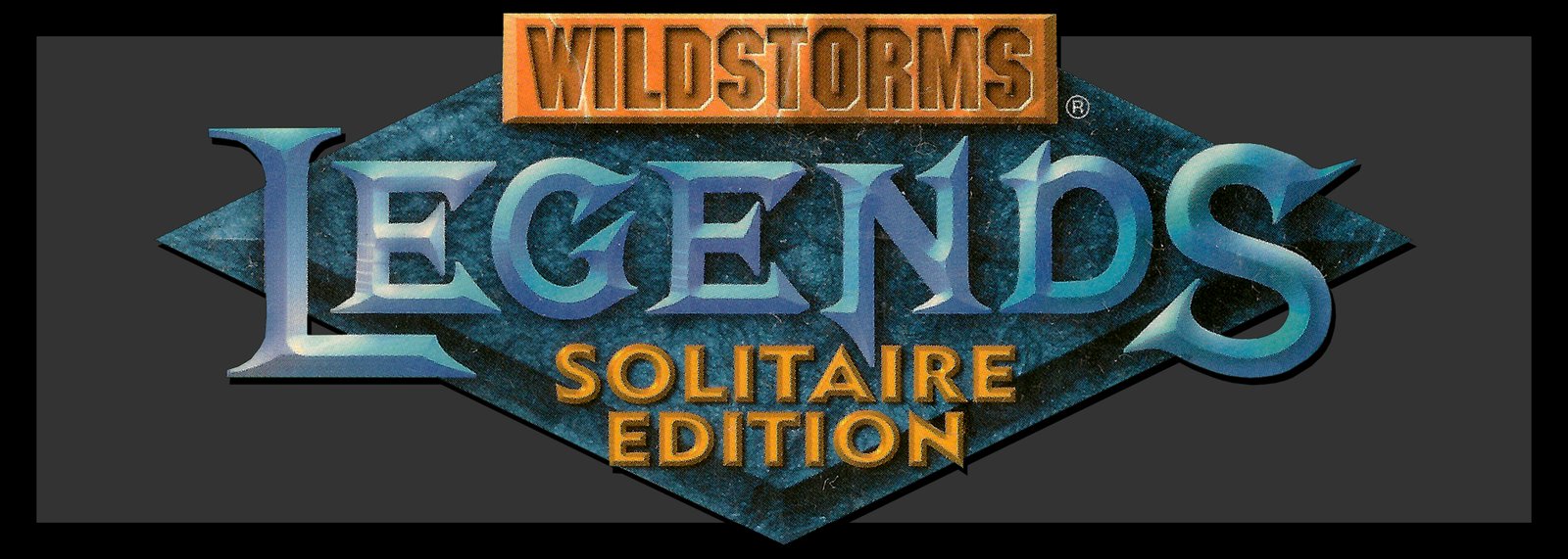 "Wildstorms Legends Solitaire edition" logo in teal and gold.
